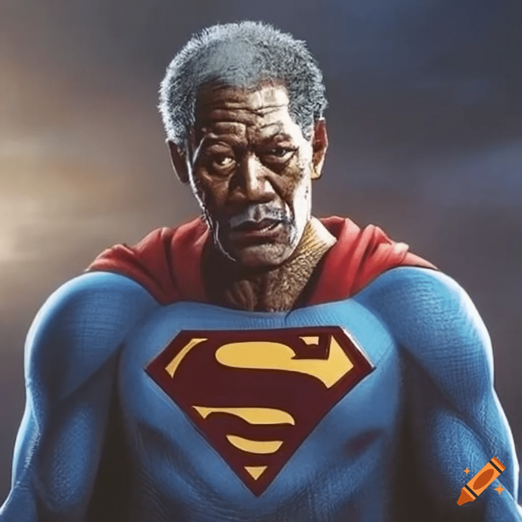 AI Celebrities: Morgan Freeman as Superman: 