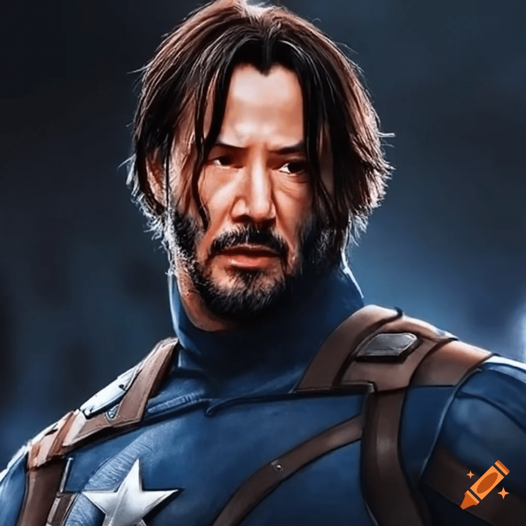 AI Celebrities: Keanu Reeves as Captain America