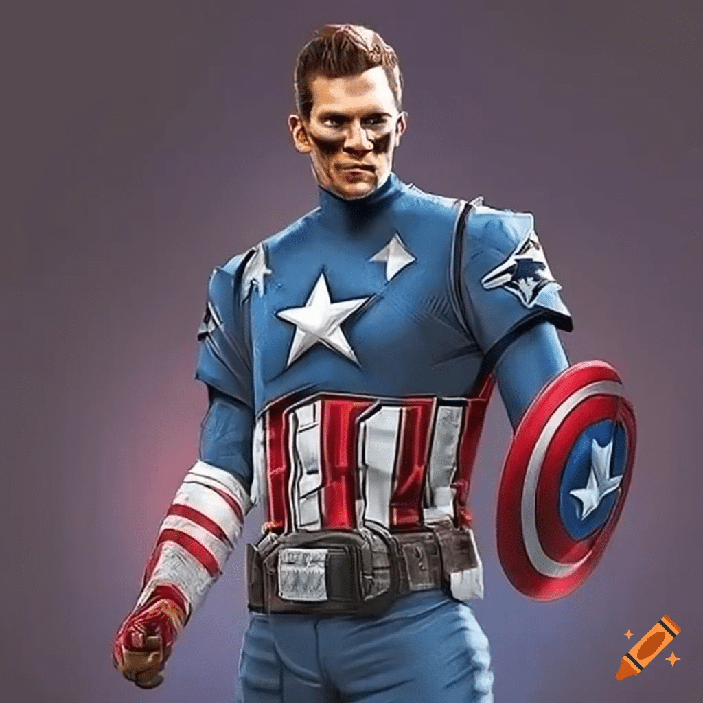 AI Celebrities: Tom Brady as Captain America