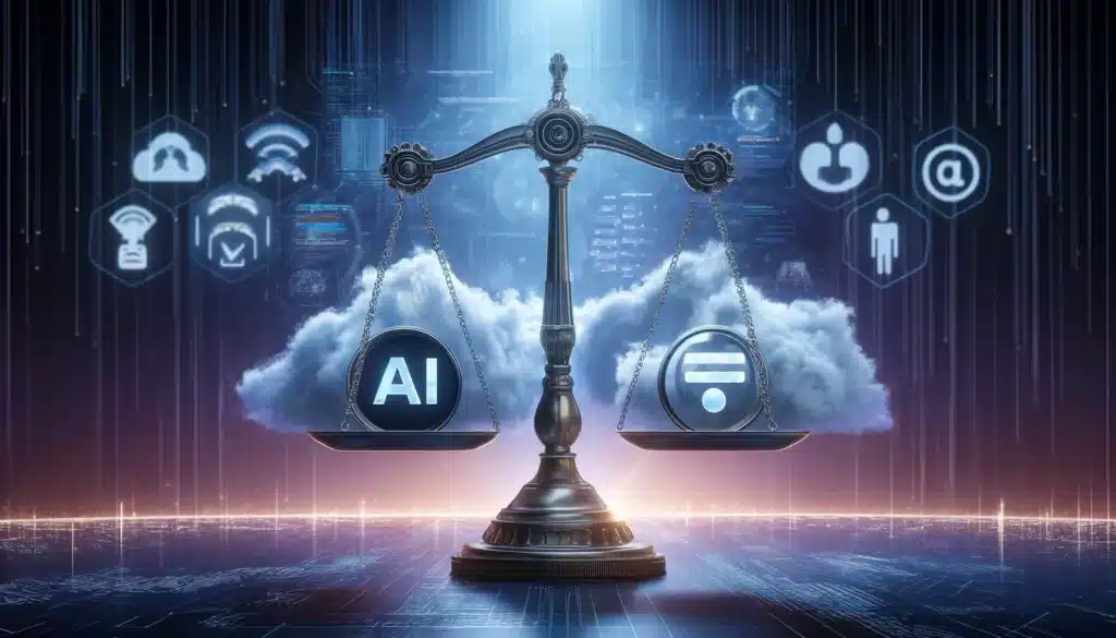 Balancing AI innovation and ethical considerations in digital marketing.