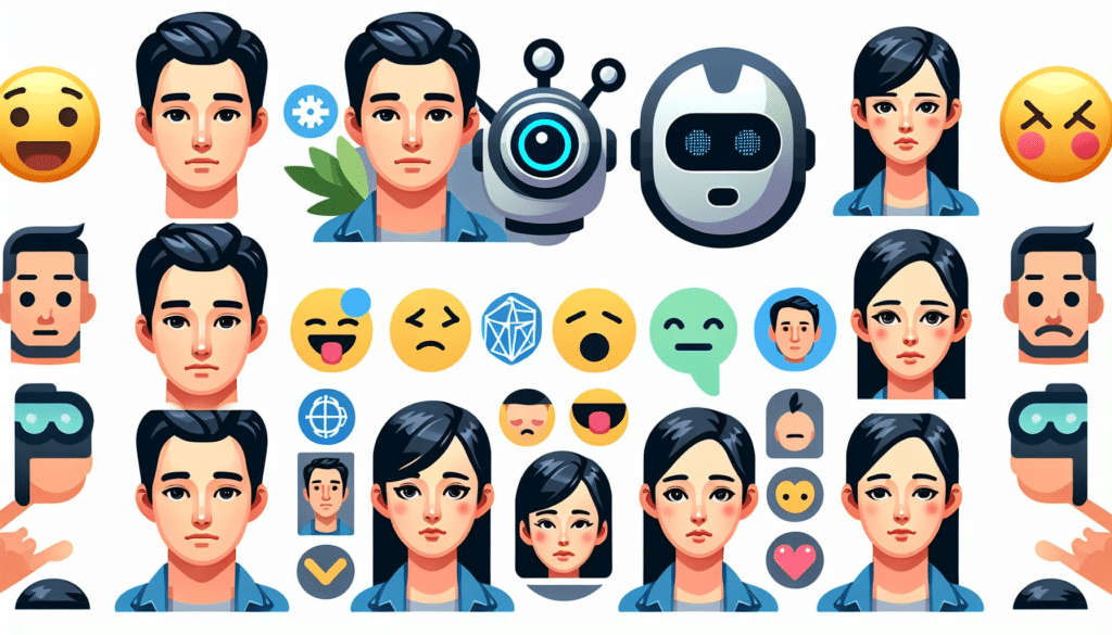 Icons for Chatbots, Virtual Assistants, and Emotion Recognition Games.