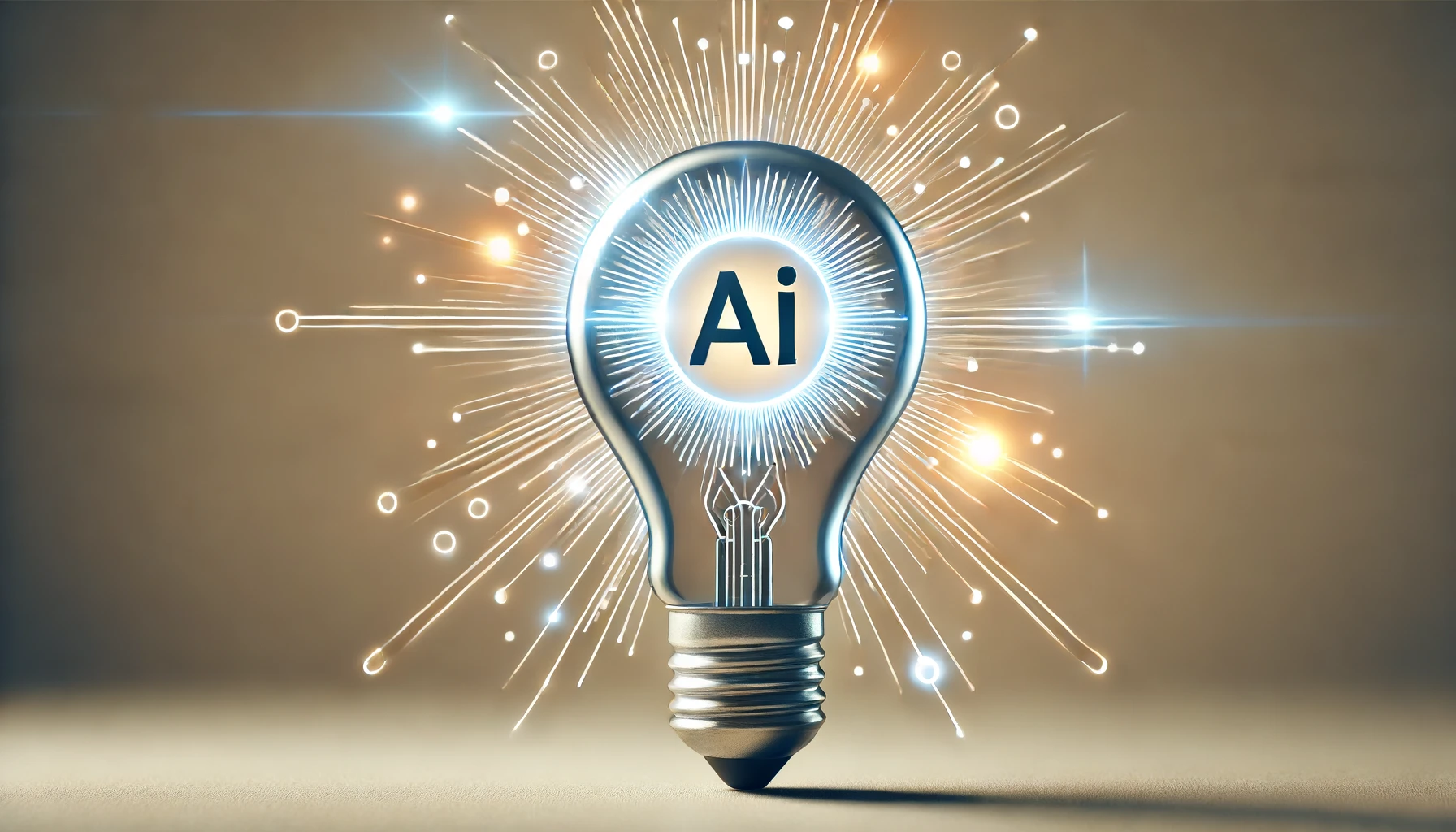 A stylized lightbulb with a glowing logo inside, symbolizing the creativity and inspiration sparked by AI logo generators.