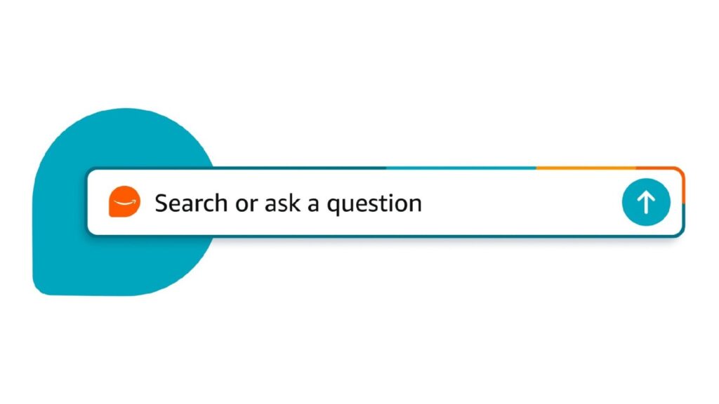 Amazon Rufus search bar interface with the prompt "Search or ask a question."