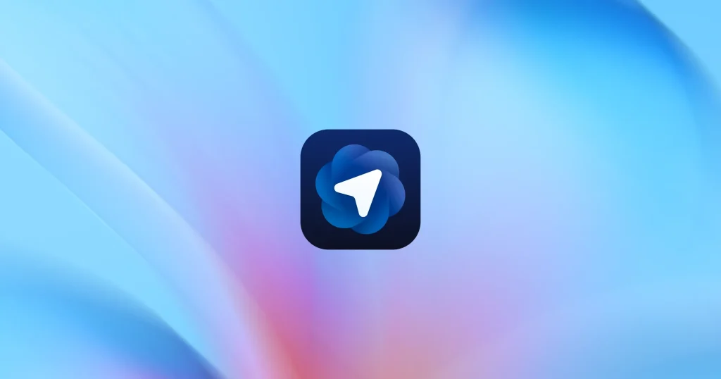 ChatGPT Atlas app icon on a blue and pink gradient background