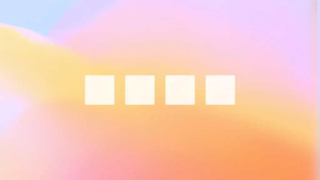 Colorful gradient background with four centered square icons representing GPT-5.1 model options.