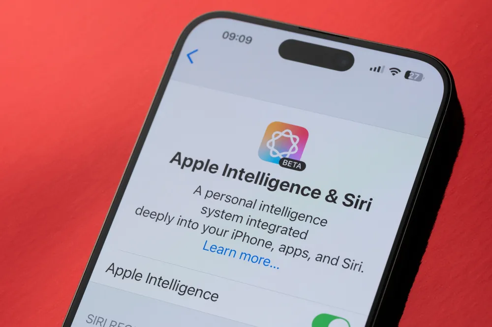 Apple Intelligence and Siri settings displayed on an iPhone screen, shown in context with Alexa+ as part of a comparison of AI assistants.