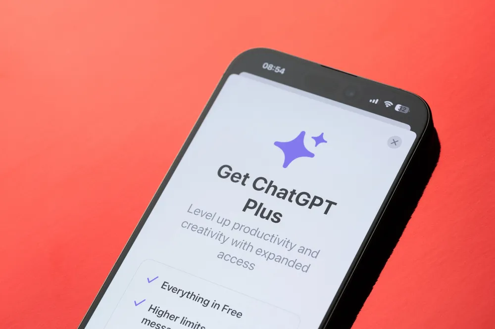 ChatGPT Plus upgrade screen shown on a smartphone, used in a ChatGPT Go vs Plus plan comparison article