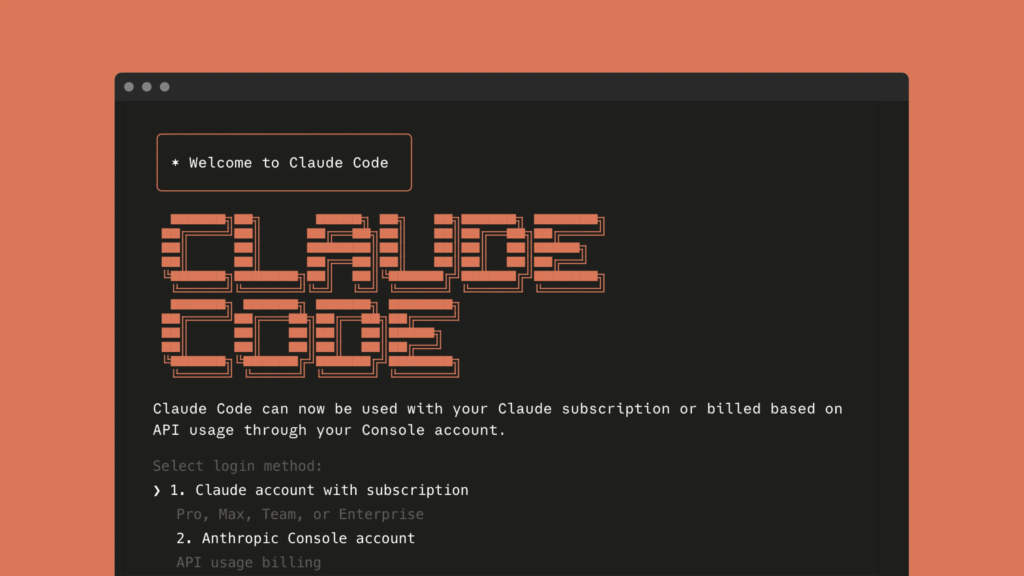 Subagents image showing the Claude Code welcome screen in a dark terminal-style interface, highlighting Anthropic’s coding tool and subscription login options.