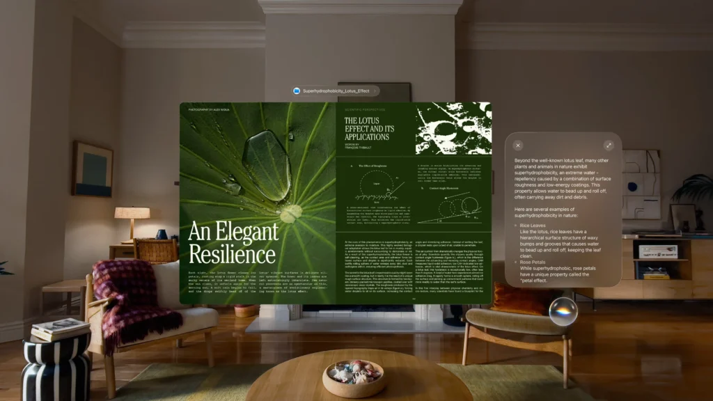 Siri AI reviewing a student presentation and providing feedback on Mac