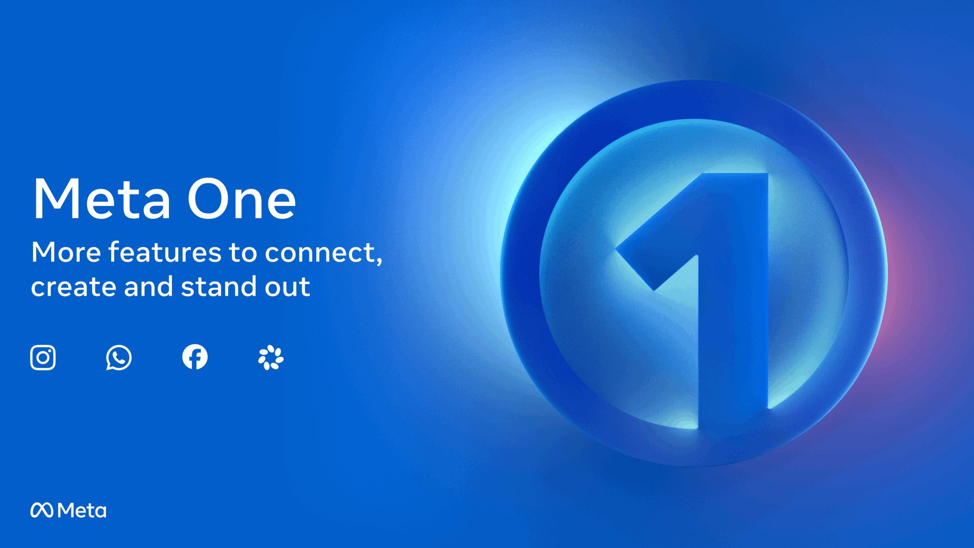 Meta One subscription for Facebook, Instagram, WhatsApp and Meta AI